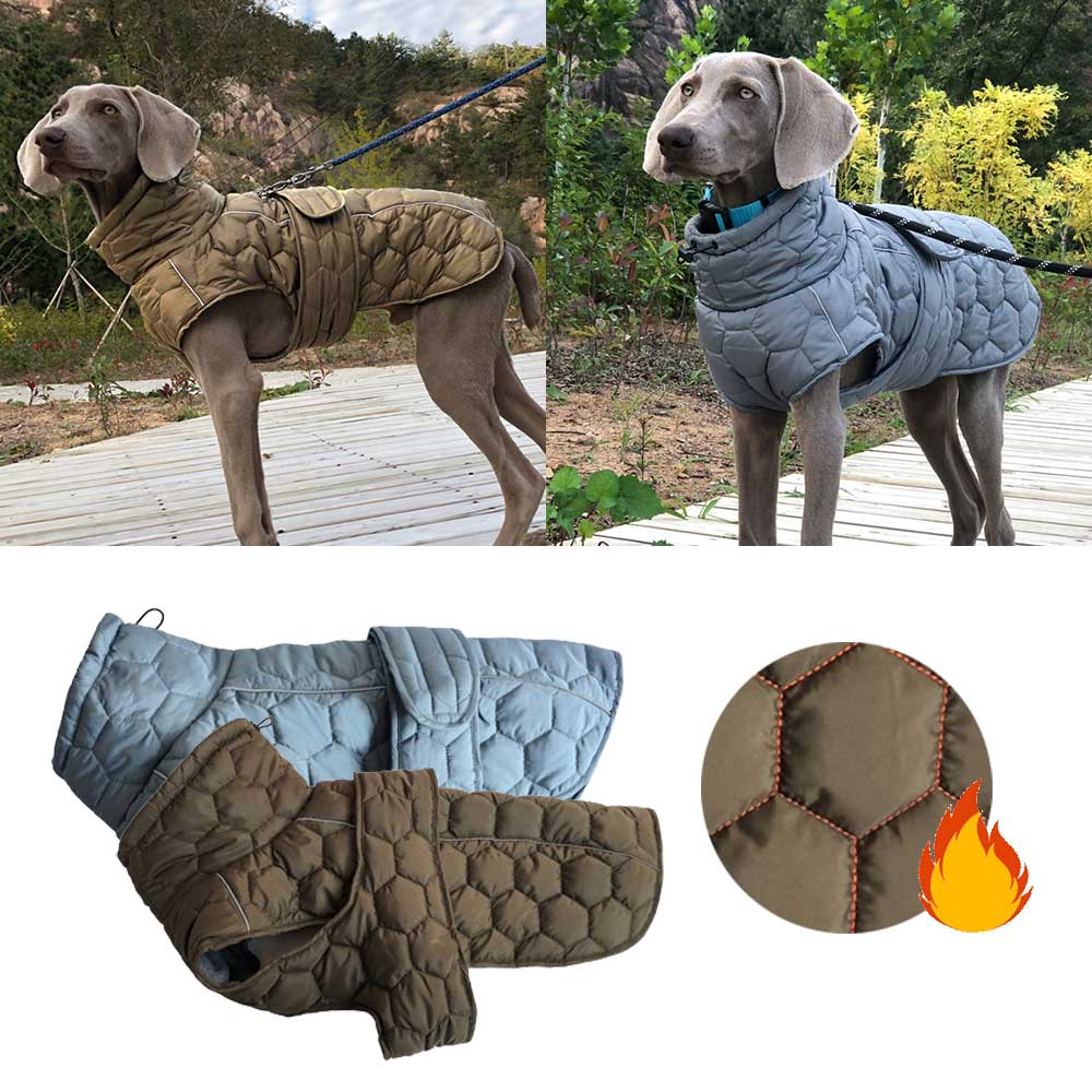 D138 S 대형견 강아지 패딩조끼 경량 망토 기모 털 겨울옷 중형견 진돗개 외출 산책 빅사이즈 방수 아우터