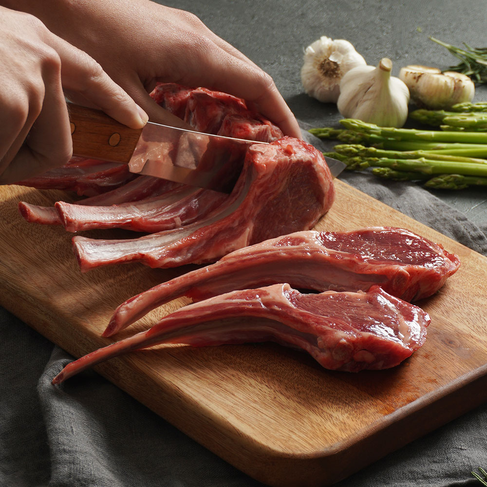 호주산 양갈비 프랜치랙 스테이크 양고기 구이 글램핑 바베큐 파티 맛집 시즈닝포함 730g