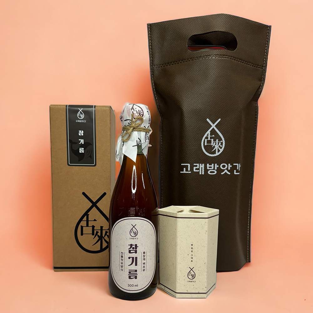 고래방앗간 고소한 늘품 참기름 300ml 기름병홀더 선물세트 이미지 7