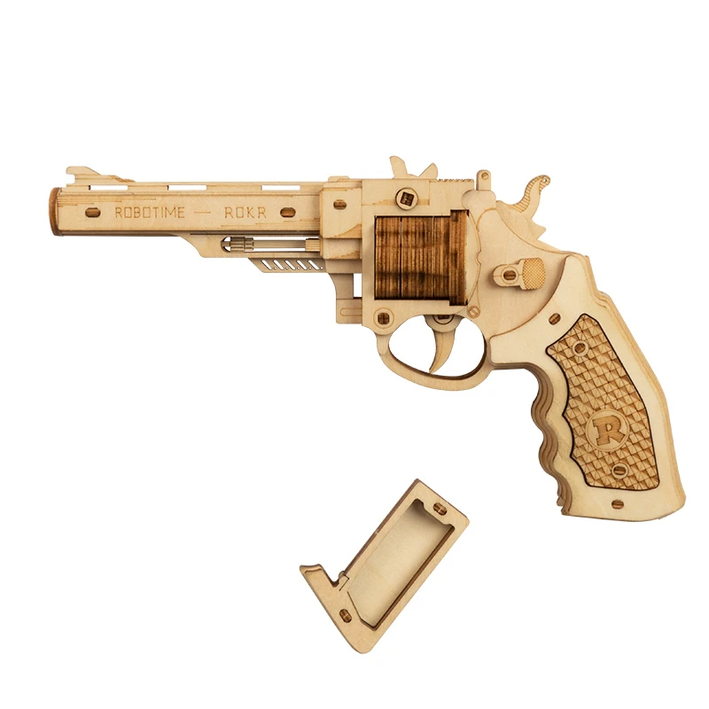 고무줄 총 AK47 슬라이드 반동 DIY 우드 나무총 장난감총 - 상세 이미지 3
