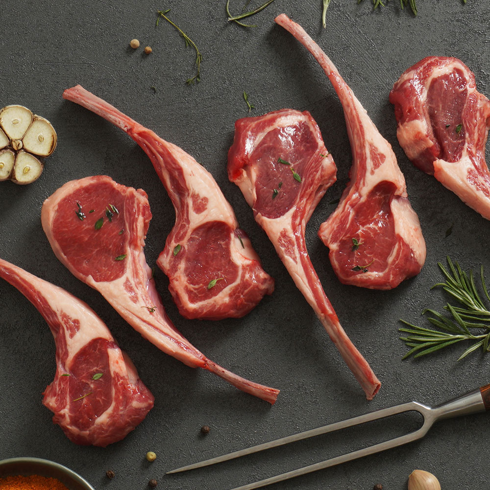 호주산 양갈비 프랜치랙 스테이크 양고기 구이 글램핑 바베큐 파티 맛집 시즈닝포함 730g