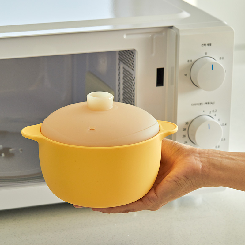 잼먹 이유식찜기 800ml 미니 실리콘 전자렌지