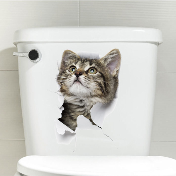 벽뚫고나오는 고양이 3D 인테리어 스티커 귀여운 감성벽지 시트지 데코 포인트벽지
