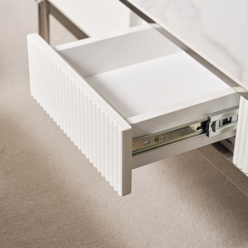 피오코 세라믹 거실 소파 테이블 1200 화이트