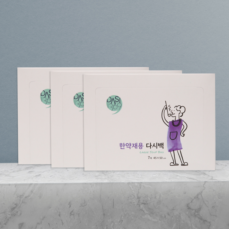 한약재용 다시백 7매X3팩 육수망 국물백 국물용팩 거름망 육수거름망 국물망 걸음망 - 상품 이미지