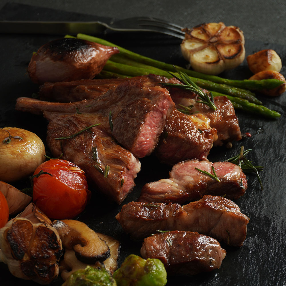 호주산 양갈비 숄더랙 스테이크 양고기 구이 글램핑 바베큐 파티 맛집 시즈닝포함 490g