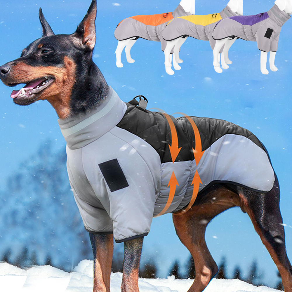 F692 XL 대형견 강아지 패딩조끼 경량 하네스 기모 겨울옷 중형견 진돗개 외출 산책 빅사이즈 방수 아우터 올인원