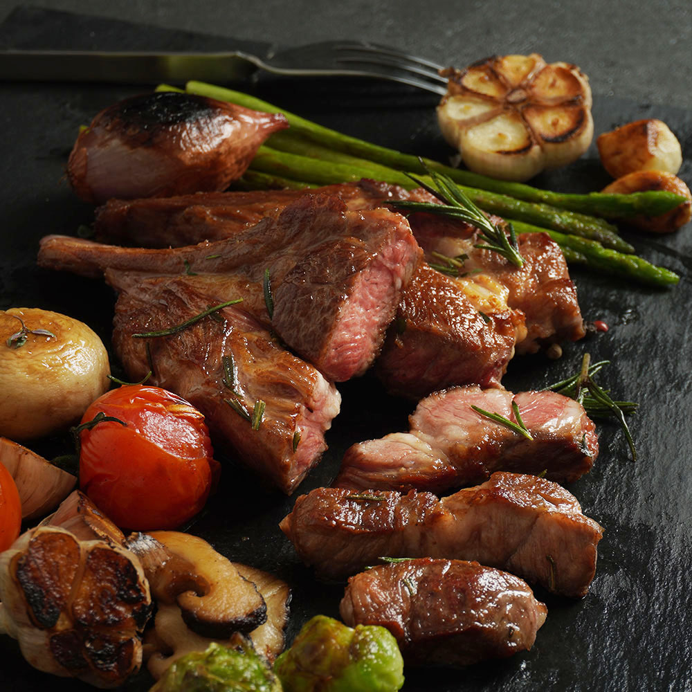 호주산 양갈비 숄더랙 스테이크 양고기 구이 글램핑 바베큐 파티 맛집 시즈닝포함 950g