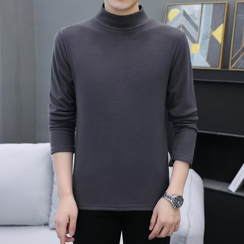 발열히트 남자 목티 폴라티 이중 기모 반목티 - 상품 이미지