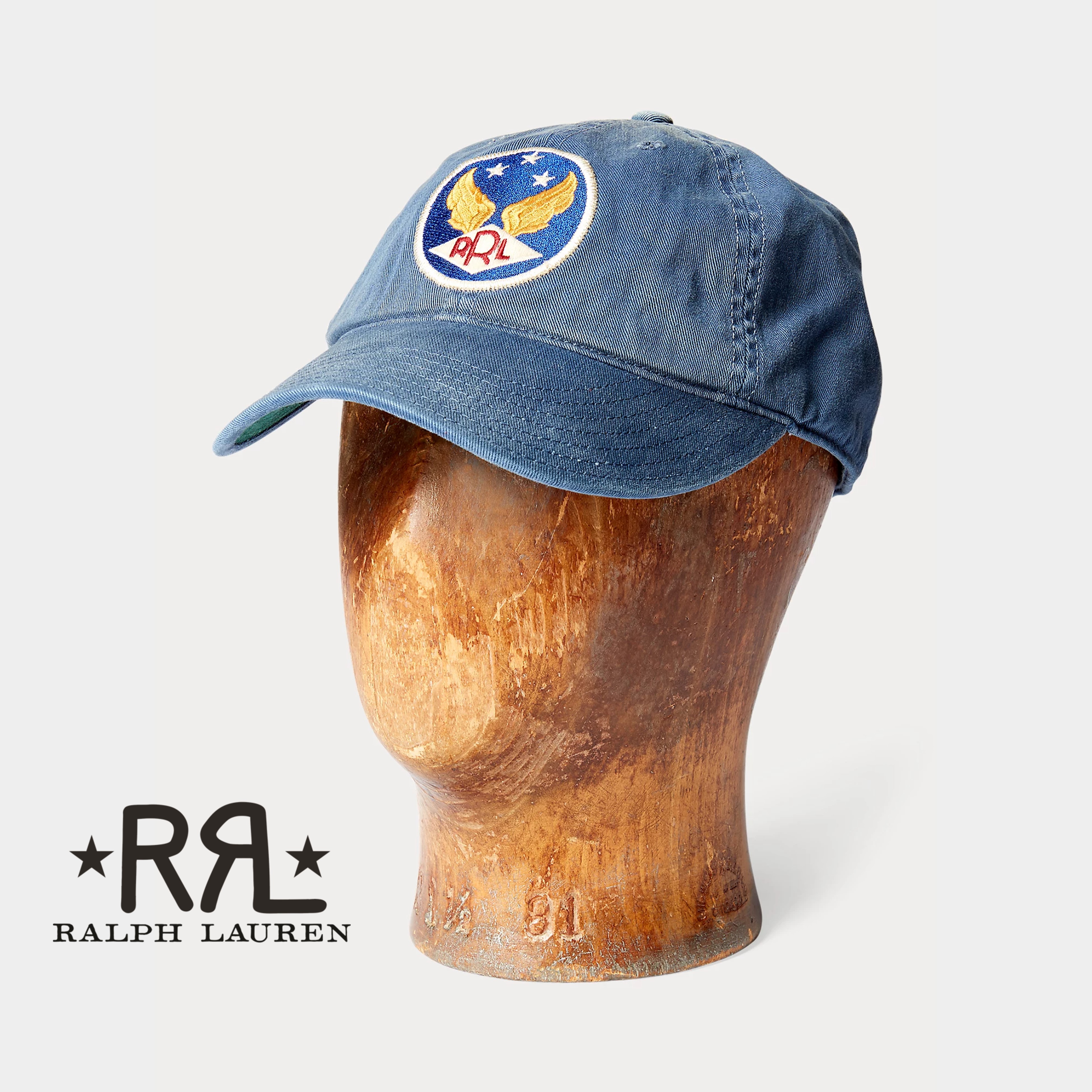 더블알엘 모자 가먼트 다이드 트윌 볼캡 RRL 폴로 랄프로렌 블루