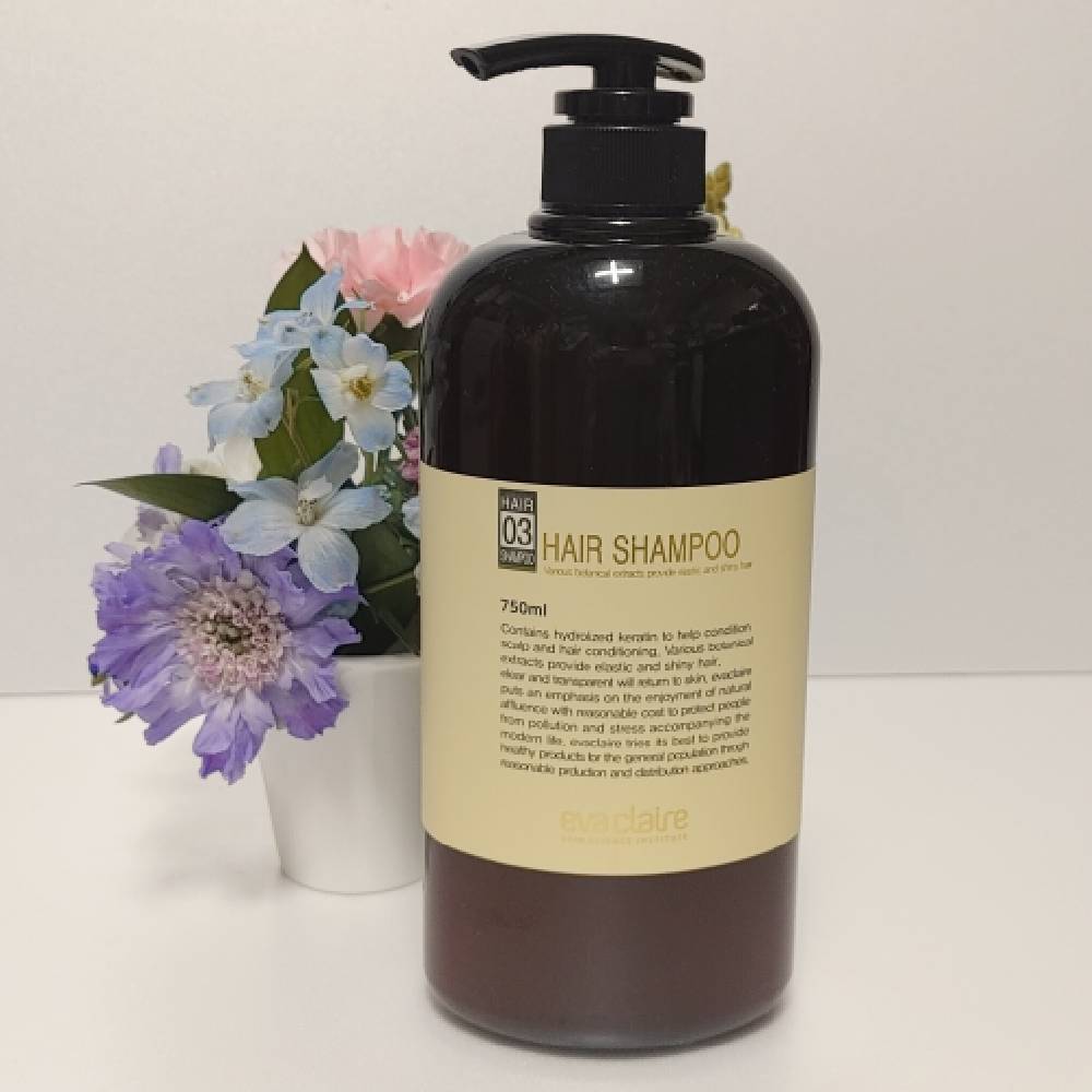 에바끌레르 03 하이드롤라이즈드케라틴 헤어오일샴푸 750ml 이미지 3