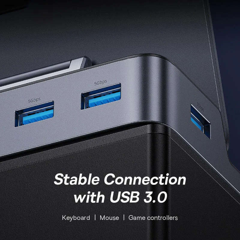 Baseus 데스크탑 usb 허브 C타입 도킹 스테이션 스탠드 GamerX 6포트 - 상세 이미지 3