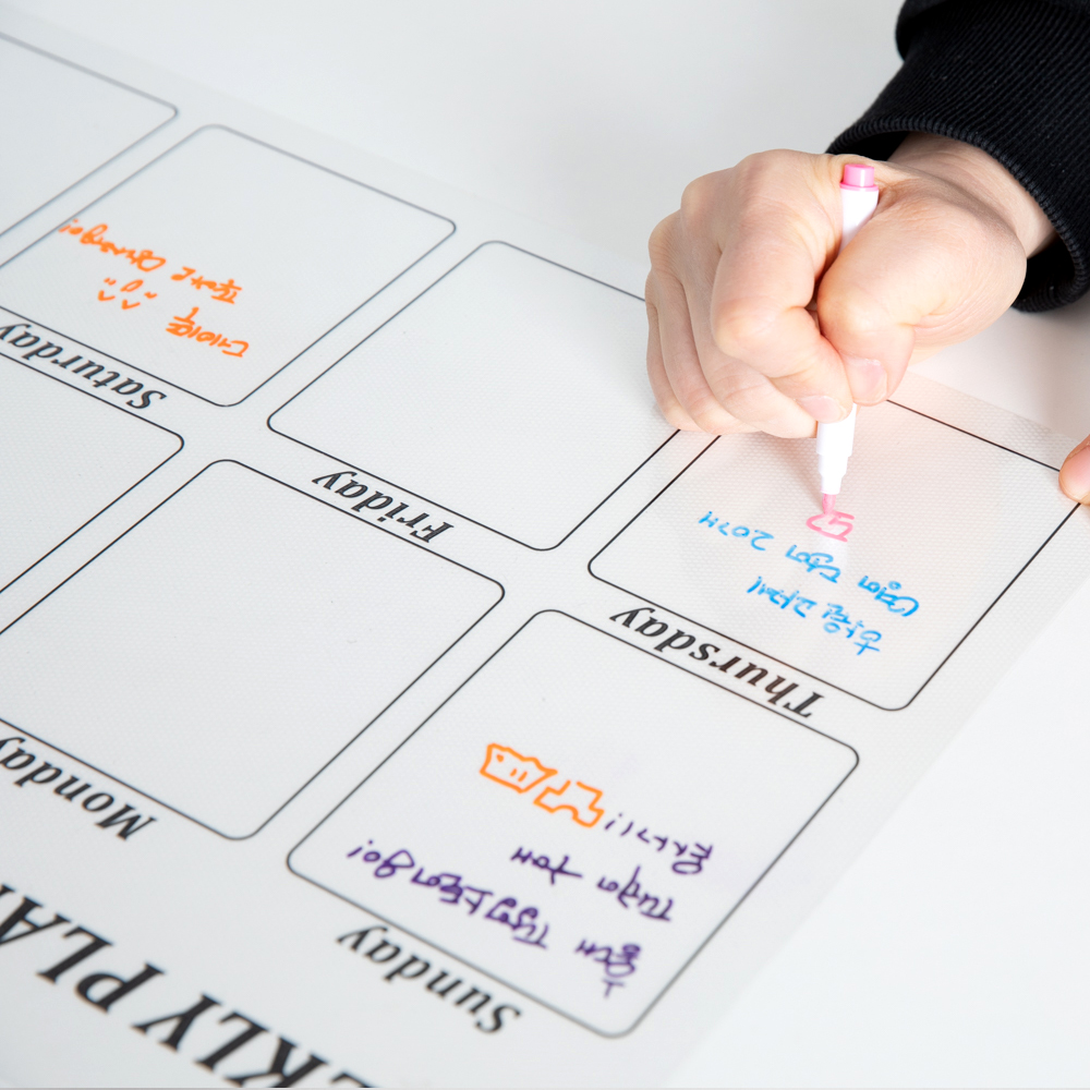 붙이는 투명 냉장고 메모보드 미니 화이트보드 칠판 위클리 이미지 4