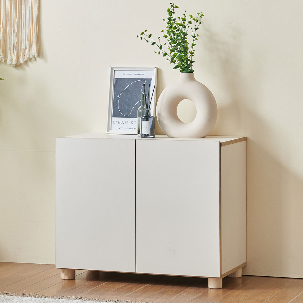 스코나 맨자노 800 높은 장식장 사이드보드(다리형) 수납장