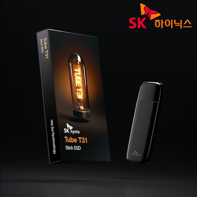 SK하이닉스 Tube T31 Stick 외장SSD D램탑재 + 스틱형 1TB, 블랙