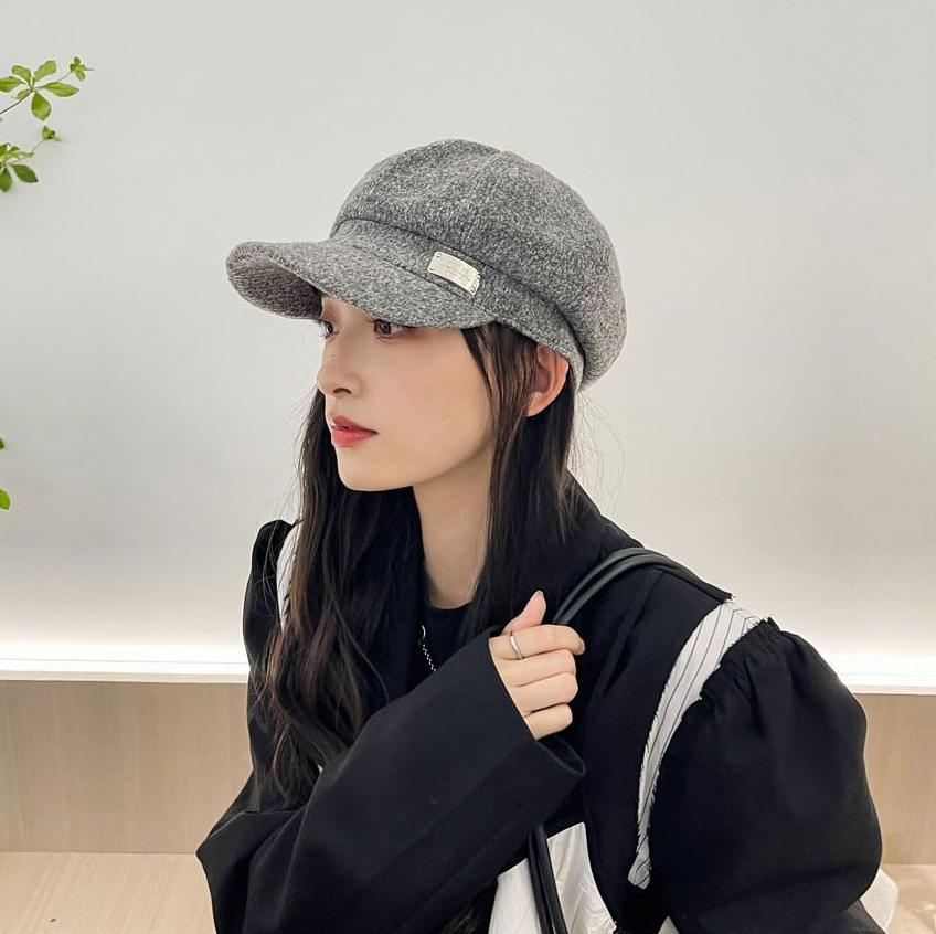 여성 챙 베레모 코듀로이 빵 모자 챙이 있는 베레모 - 상세 이미지 5