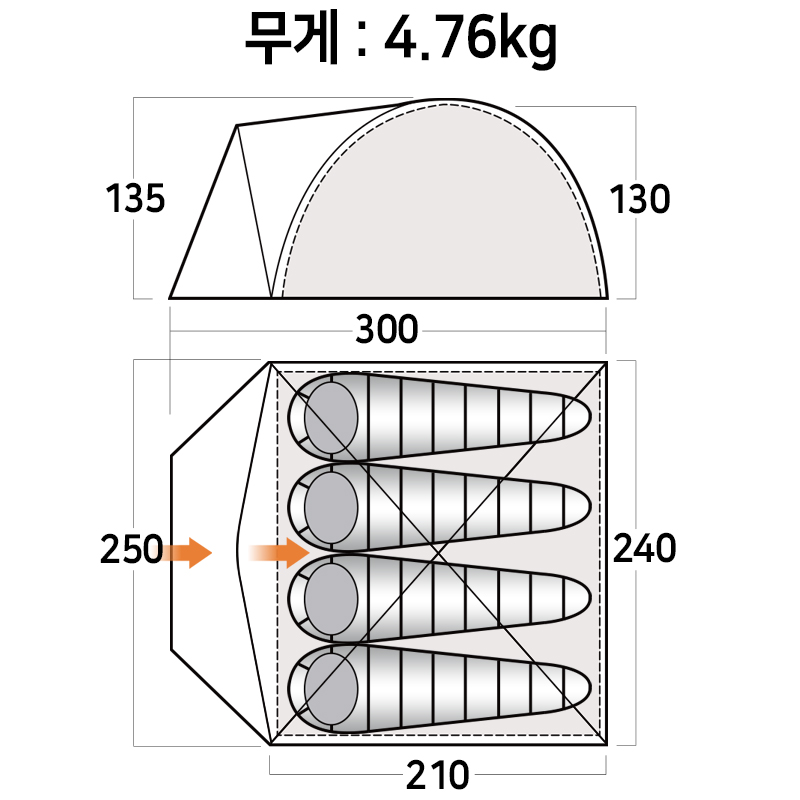 반고 알파 400 모로칸 블루 텐트 니오 정식 - 상세 이미지 2