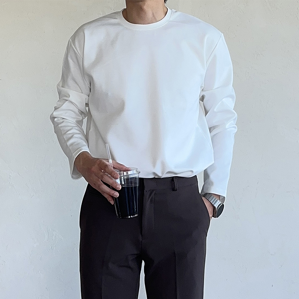 남자기모티셔츠 남성 이너 레이어드 오버핏 긴팔티 이미지 2