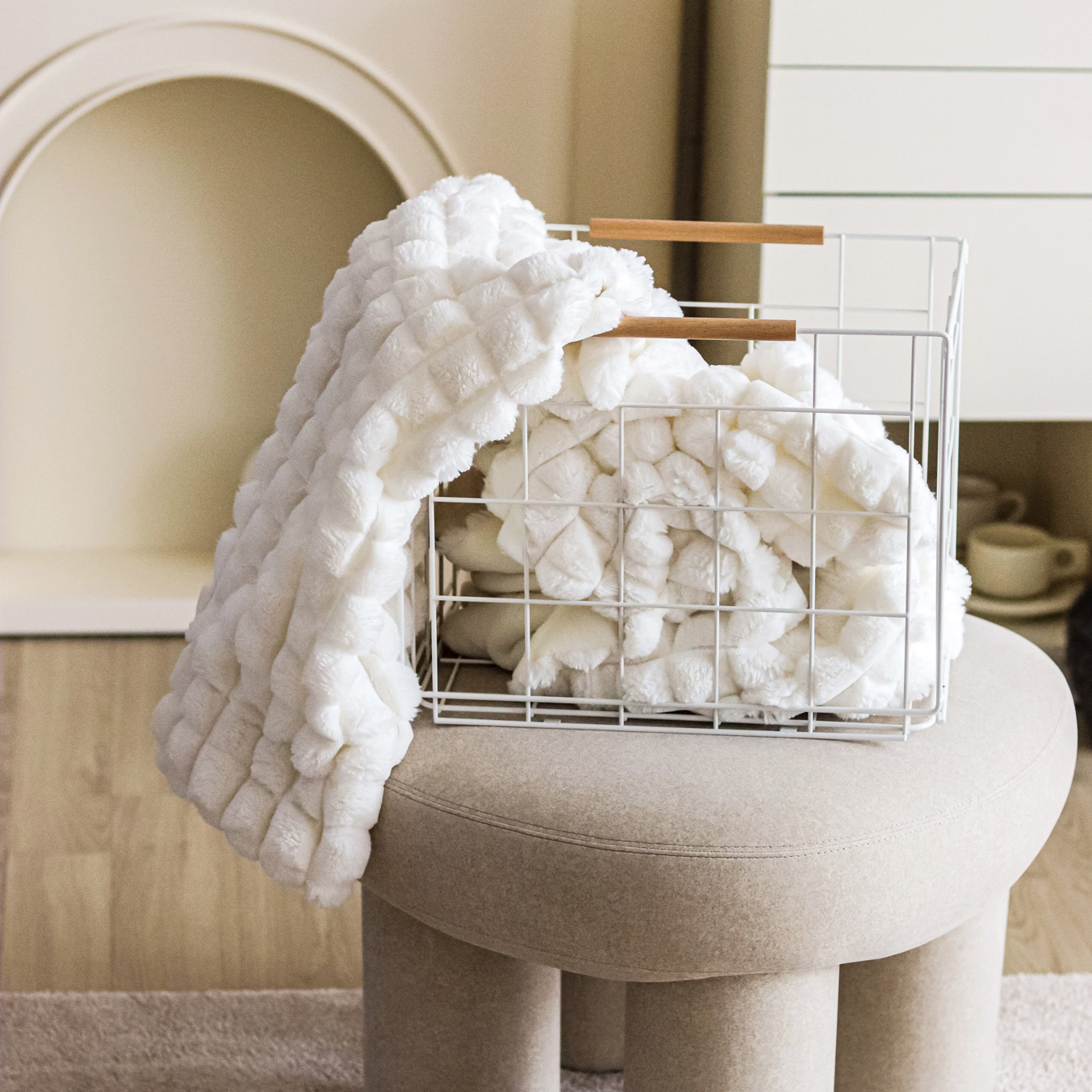 미스터데코 철제 빨래 바구니 세탁바구니 단품