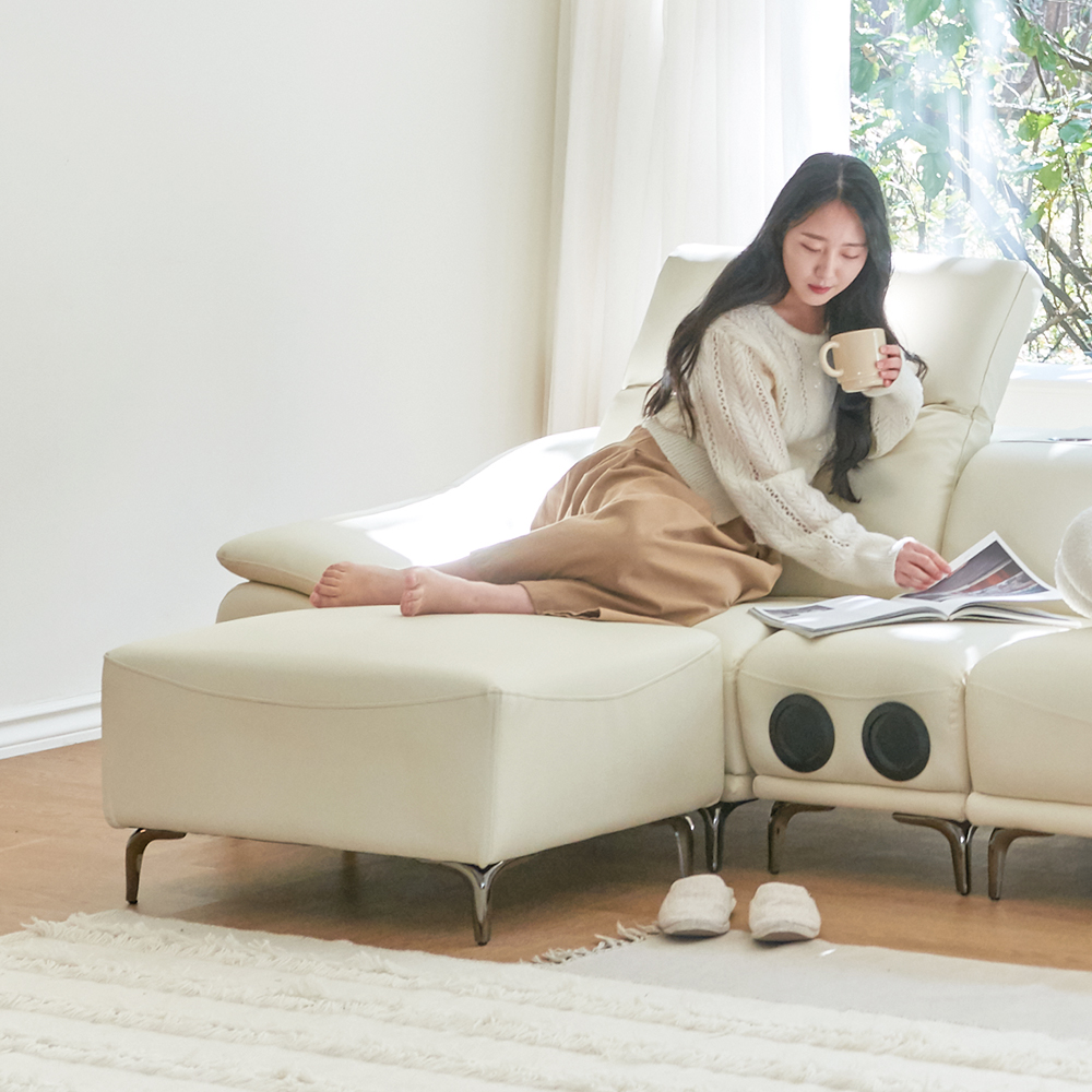 토르 인테리어 라운지 소파 헤드틸팅 가죽소파 4인용