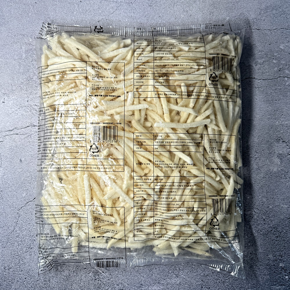 맥케인 슈스트링 감자튀김 2kg 냉동 막대감자튀김 업소용 - 상세 이미지 3