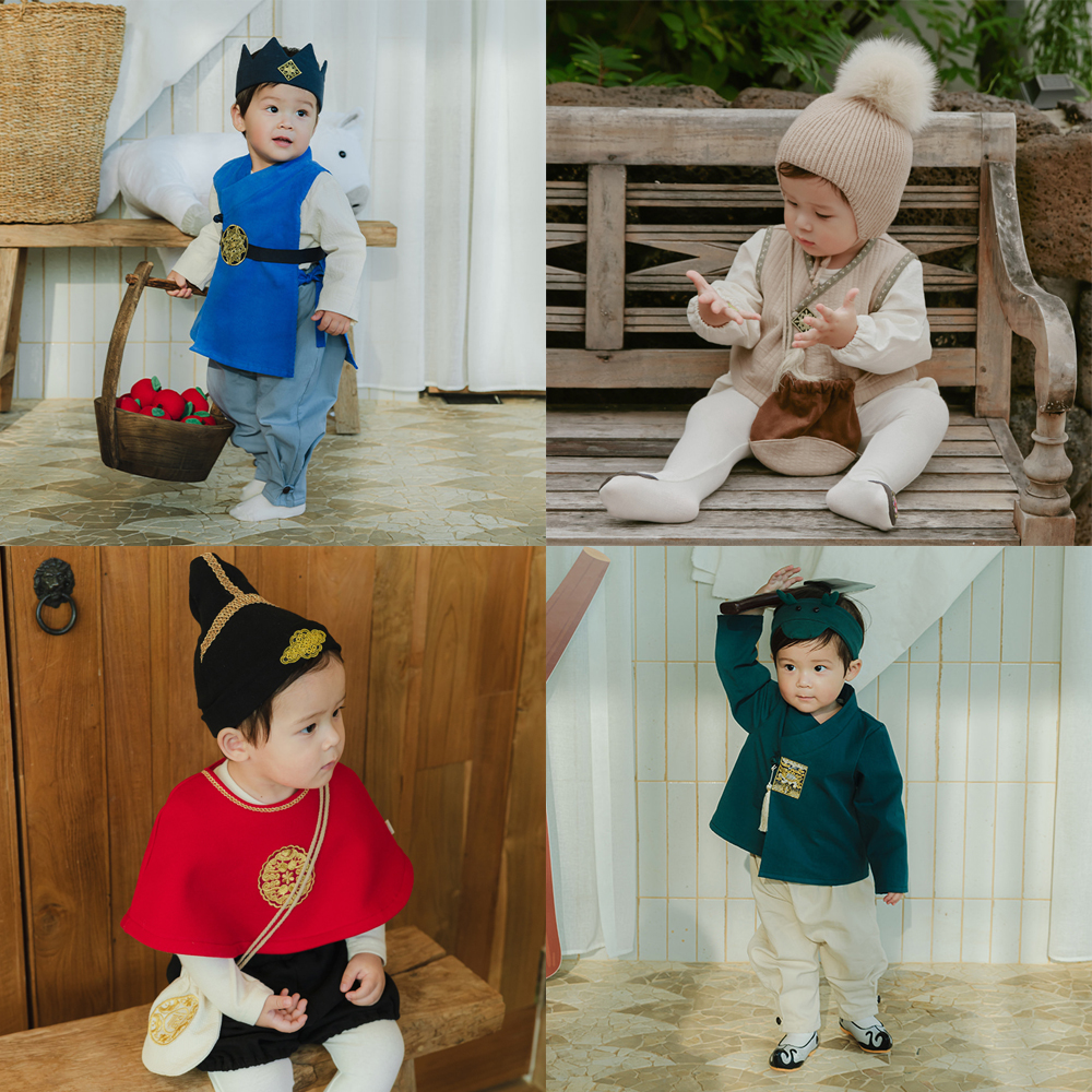 남자아기한복 남아개량한복 영아 돌전 두돌 3살 4살 2호 8개월 9개월 추석빔 슈트 조끼 - 상세 이미지 3