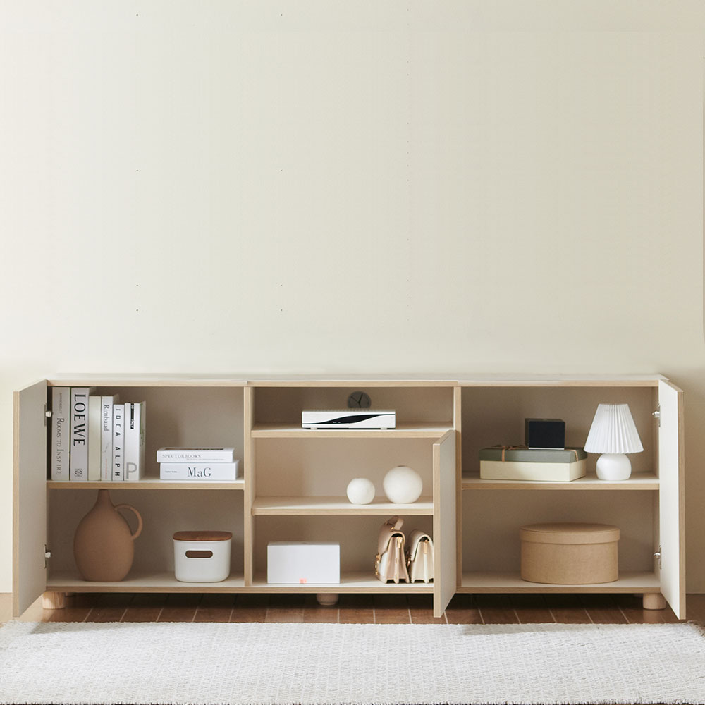 스코나 맨자노 1800 높은 오픈형 거실장(다리형) TV장 티비다이