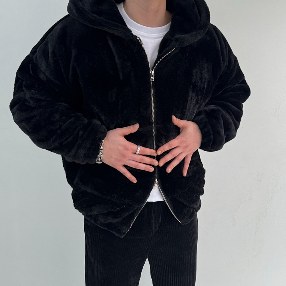 양털후리스 양털후드집업 털후리스 이미지 2