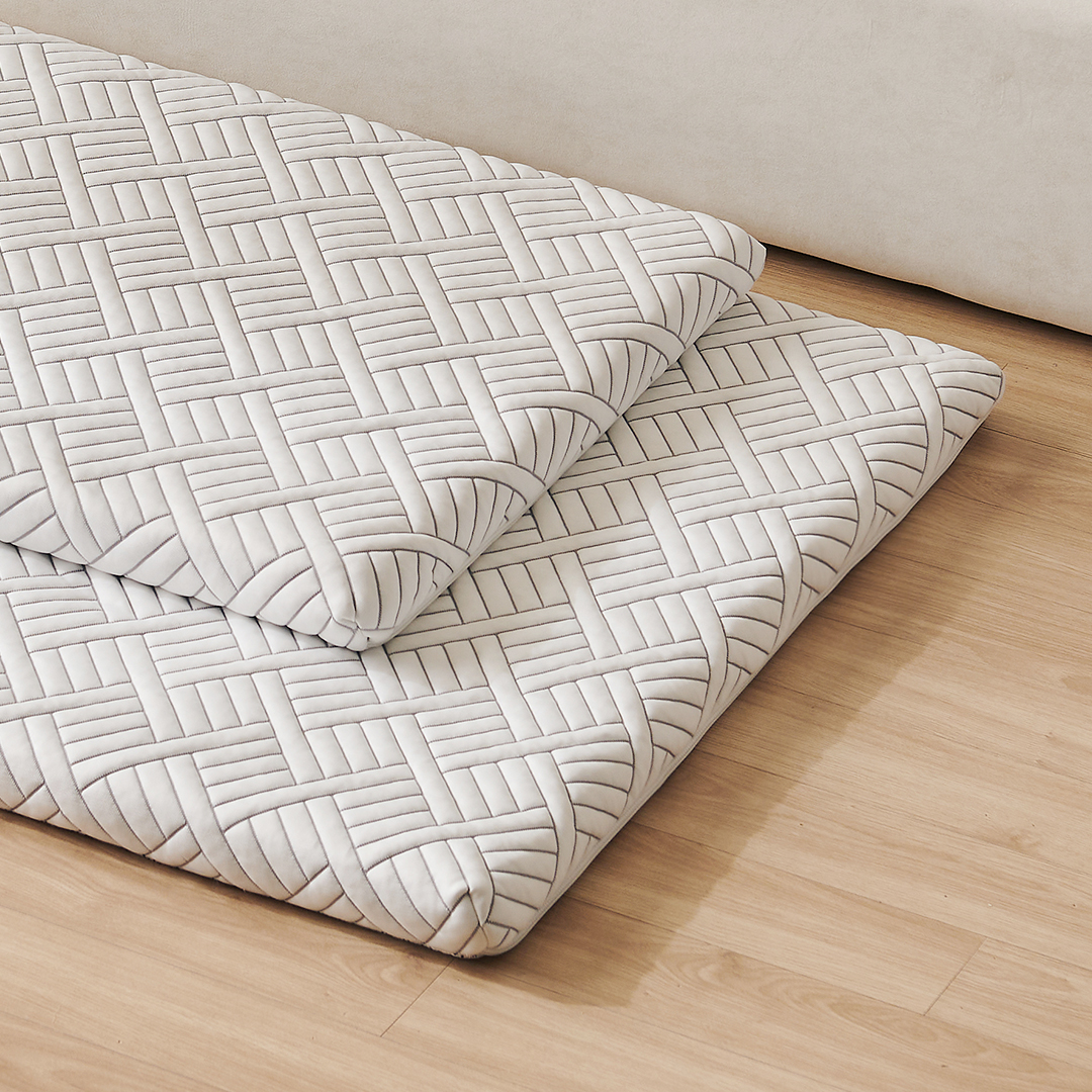 꽁떼떼 강아지 메모리폼 매트리스 쿠션 중대형견 침대 듀라론/화이트, M사이즈