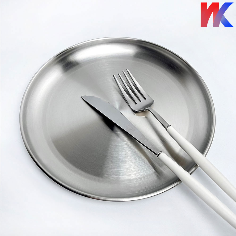 포스코 스텐 접시 캠핑 앞접시 스텐 그릇 다용도 식기 원형 1호 제품 이미지