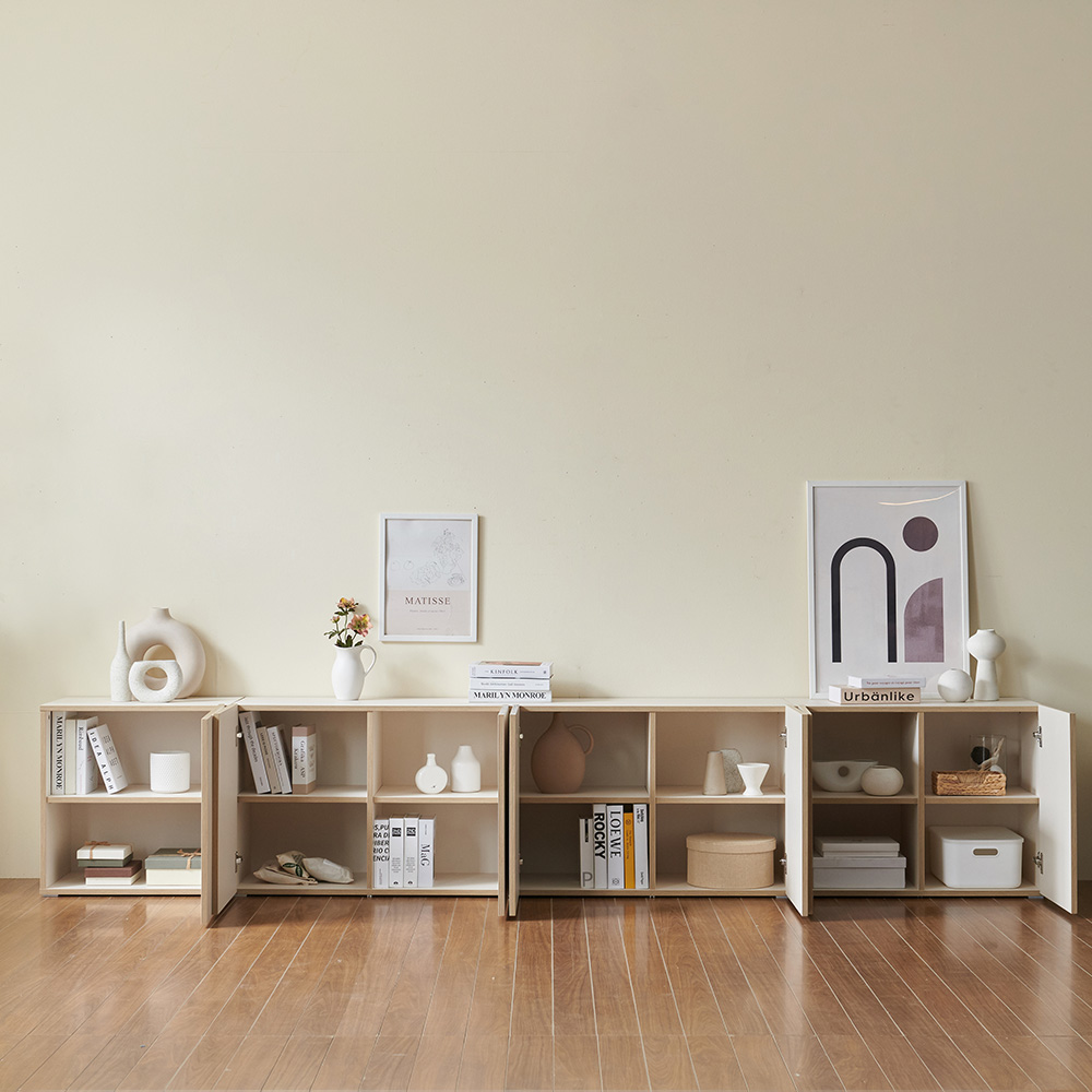 스코나 맨자노 3200 높은 거실장 3종세트(도어형) TV장 사이드보드