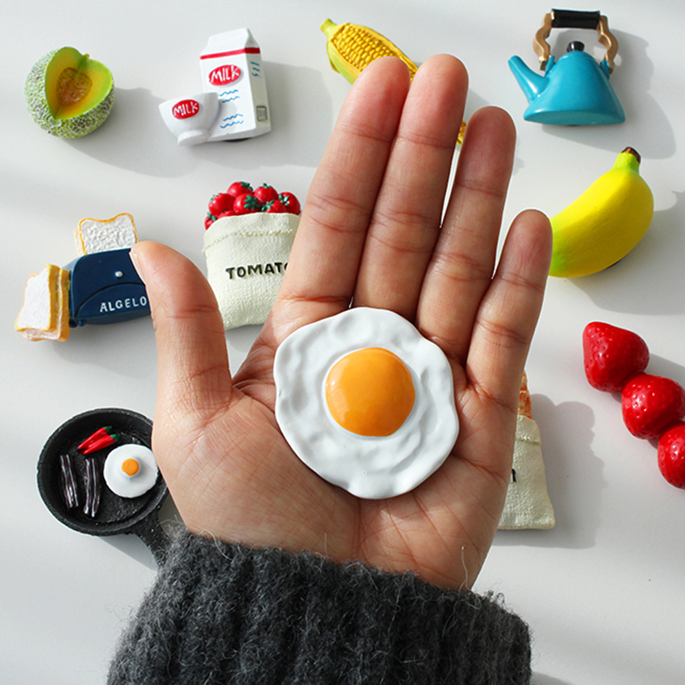 귀여운 미니어처 푸드 냉장고자석 마그넷 음식 마그네틱 계란 소품