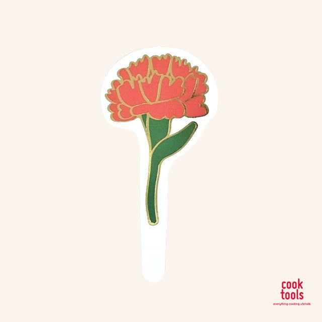 싱글 카네이션 케이크 머핀 베이커리 장식 데코픽 - 메인 이미지