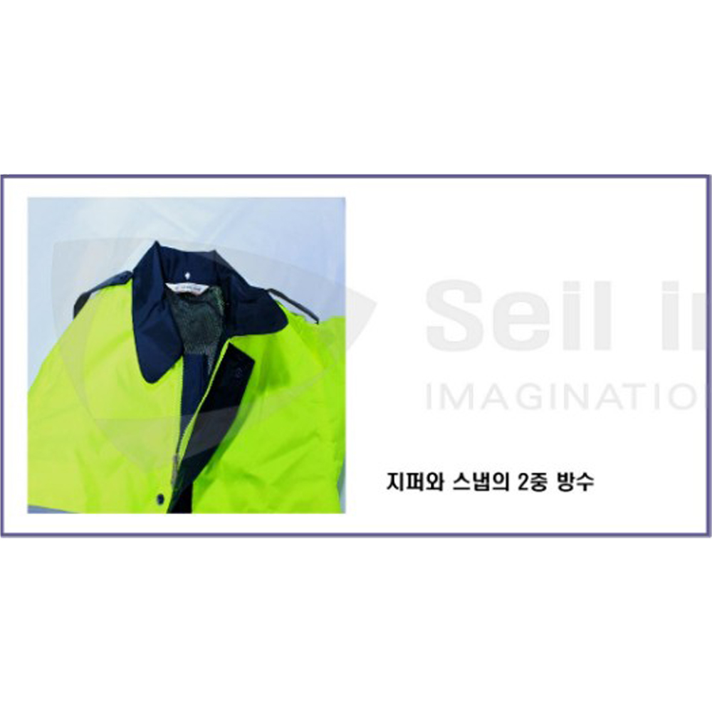 제비표 우의 빅사이즈 3XL 레인 3M 반사띠 우비  SI-911C 코트형 - 상세 이미지 3