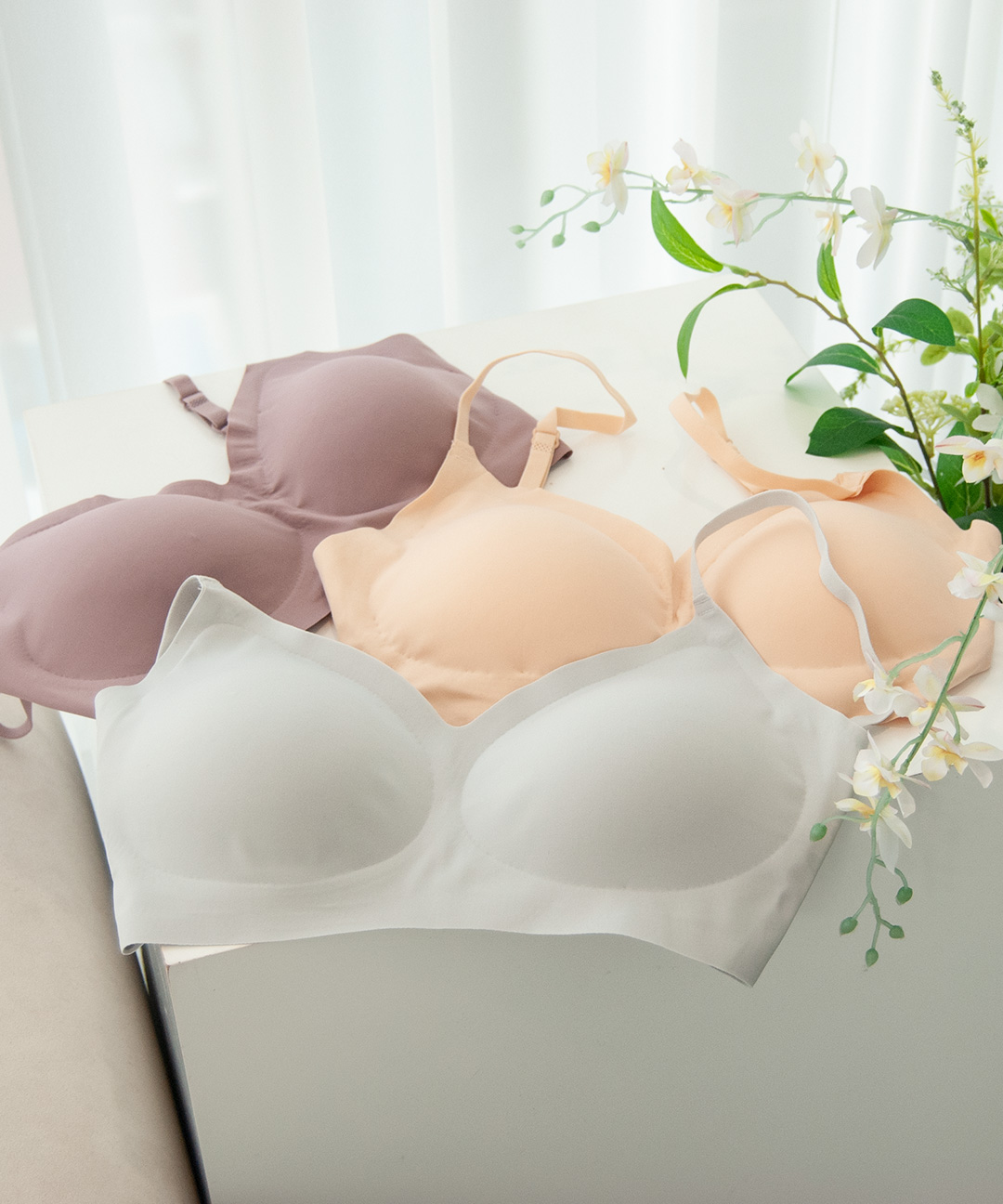 아소마 심리스 브라 노와이어 편한 빅사이즈 스포츠 노라인 무봉제 브라탑 - 상세 이미지 2