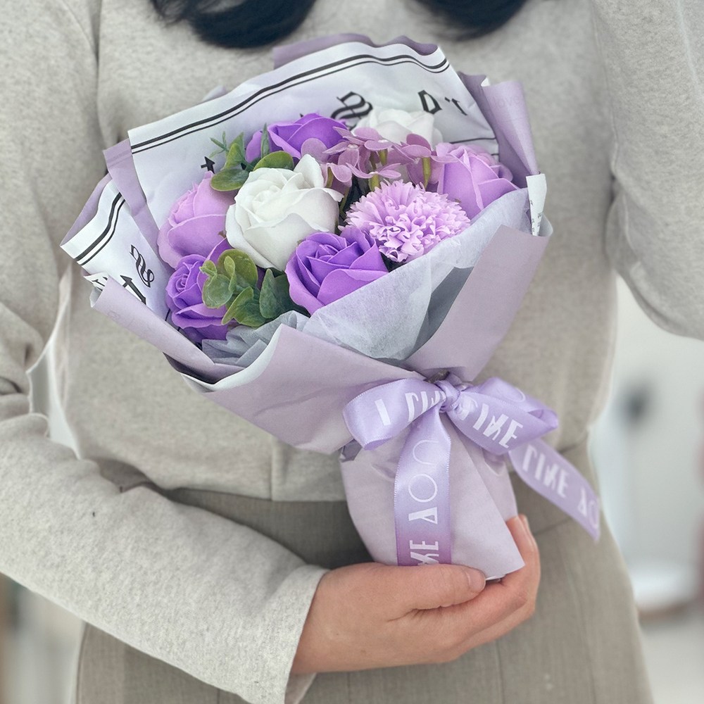 플로리스트 디자인 졸업꽃다발 비누꽃 생일 조화 학예회 유치원 기념일 선물 - 상세 이미지 3