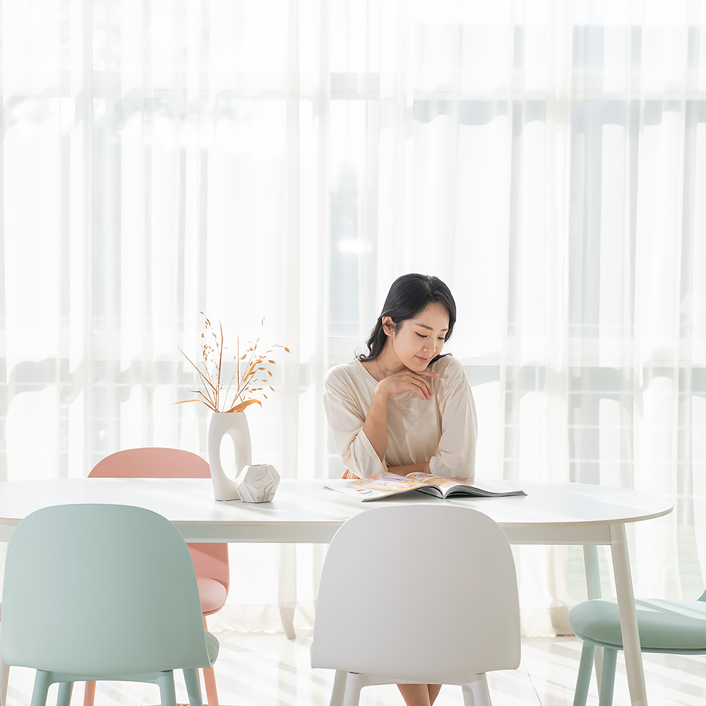 이리스 세라믹식탁 테이블 4인용 식탁세트 포세린 1800 화이트 - 상세 이미지 5
