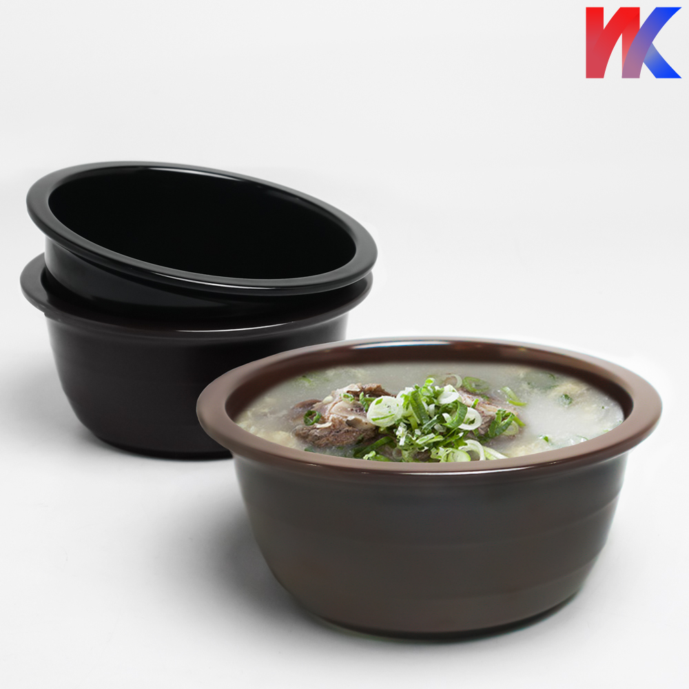 멜라민 뚝배기 업소용 국밥 곰탕 설렁탕 그릇 (860ml) - 상품 이미지