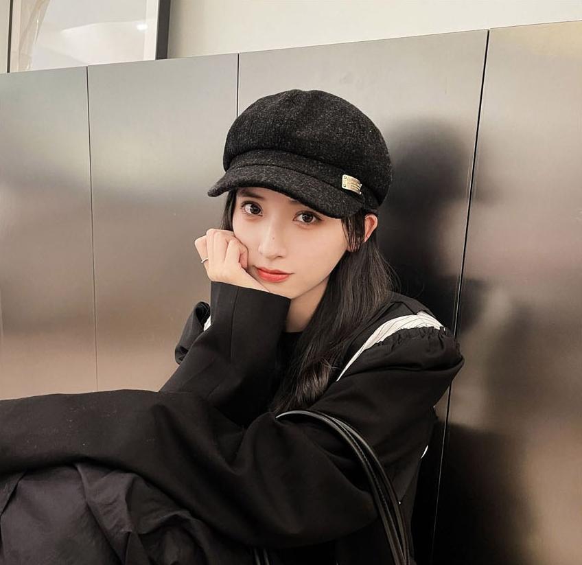여성 챙 베레모 코듀로이 빵 모자 챙이 있는 베레모 - 상세 이미지 4