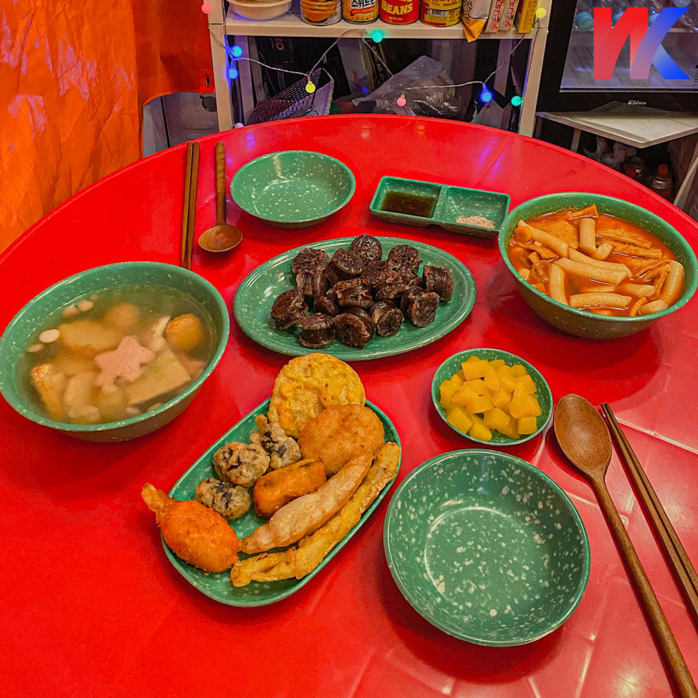 옛날 포장마차 떡볶이 분식집 분식 멜라민 그릇 접시 분식세트 - 상품 이미지