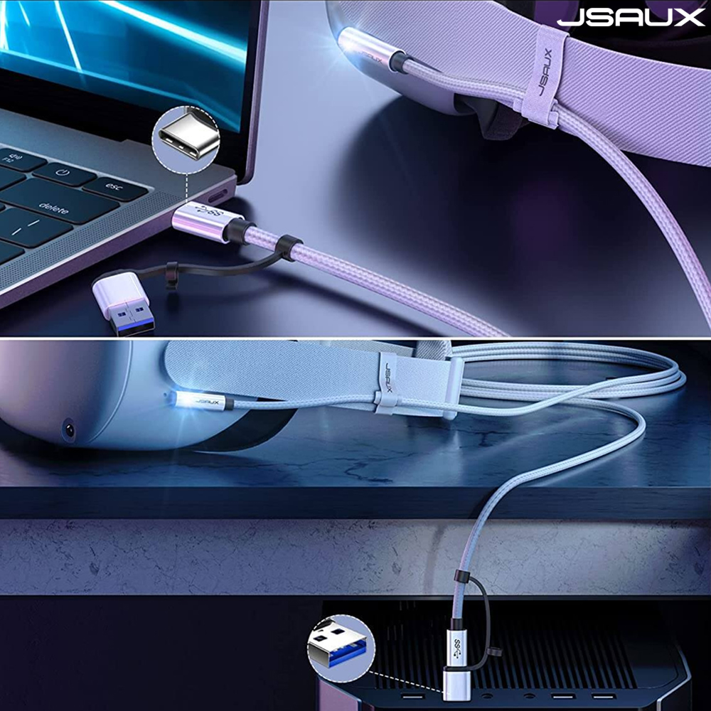 VR 링크케이블 JSAUX 2in1 메타 메타퀘스트3 악세사리 이미지 4