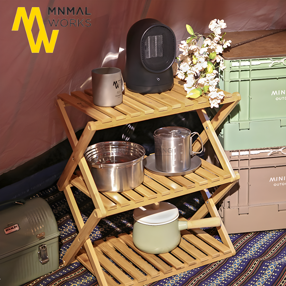 트레블첵 3단 우드 쉘프 S 캠핑선반