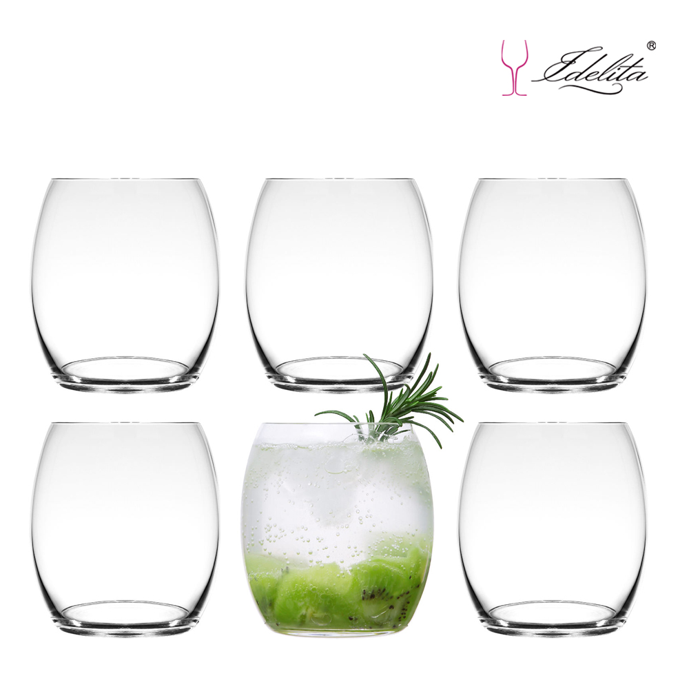 이델리타 크리스탈 언더락잔 위스키 하이볼잔 480ml, 6개