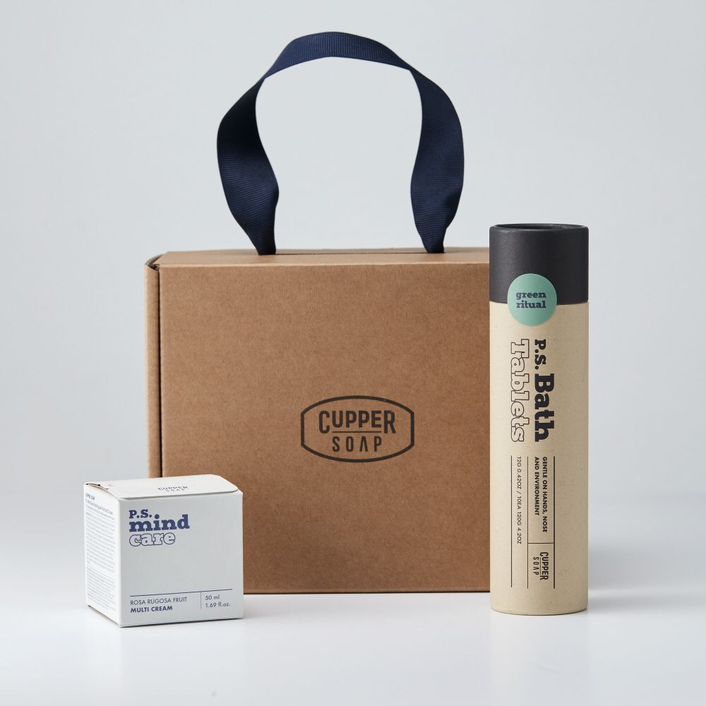 커퍼솝 피스 마인드 케어 해당화 열매 멀티 크림+그린 리추얼 배쓰밤 입욕제(선물박스포함)