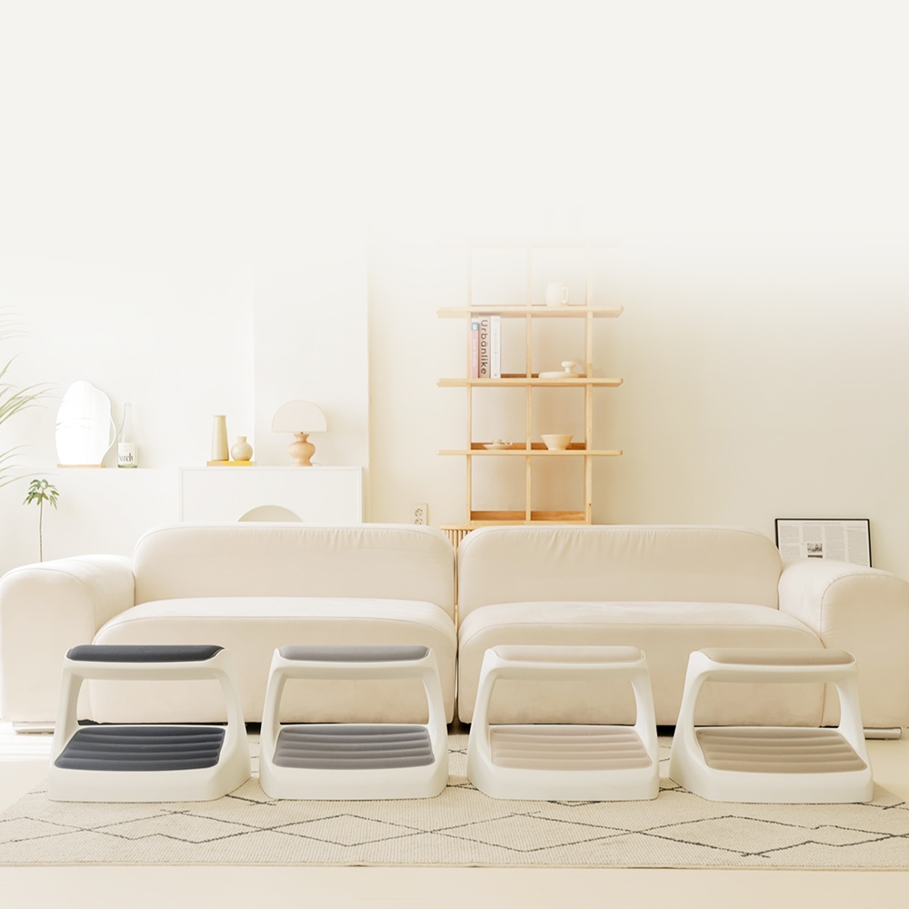 책상 발받침대 발판 사무실 컴퓨터 2단 쿠션 발받침 다리받침대 풋레스트 기본형