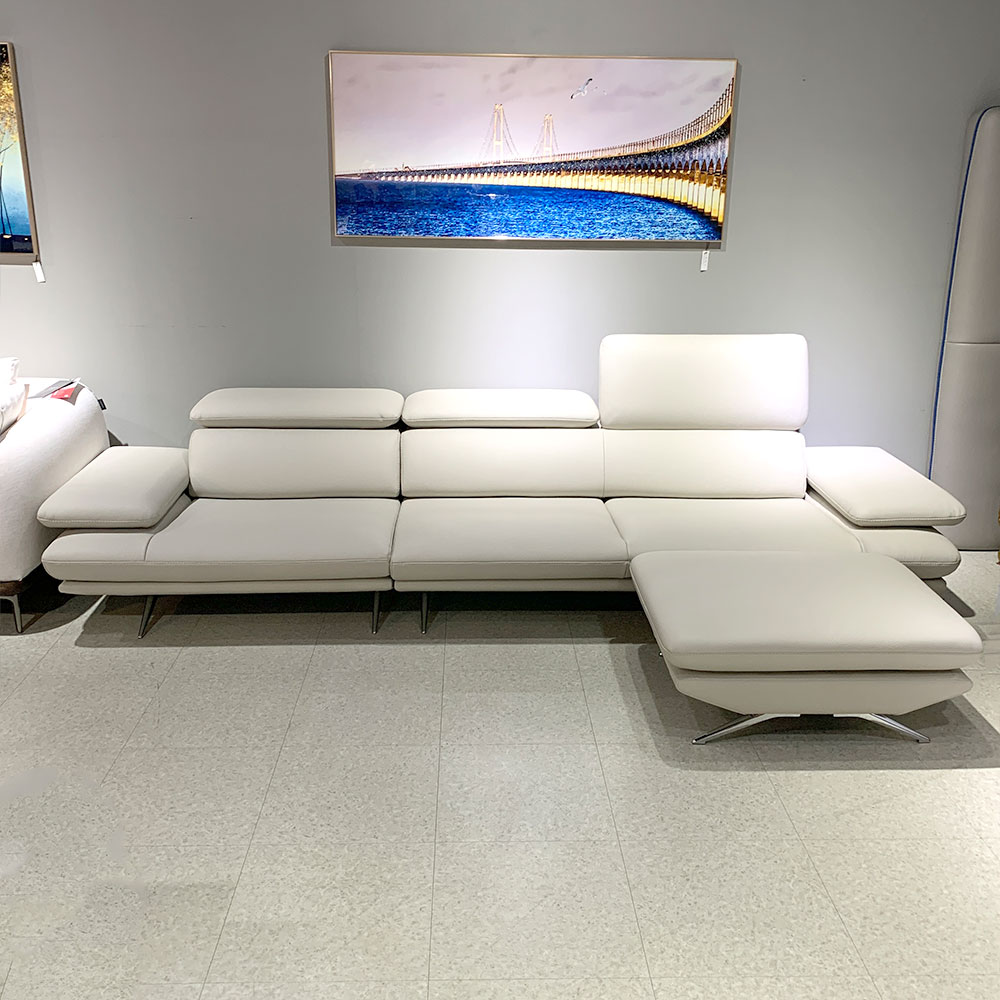 모디쉬갤러리 슈페리어 천연가죽 4인용 낮은 소파 이미지 7