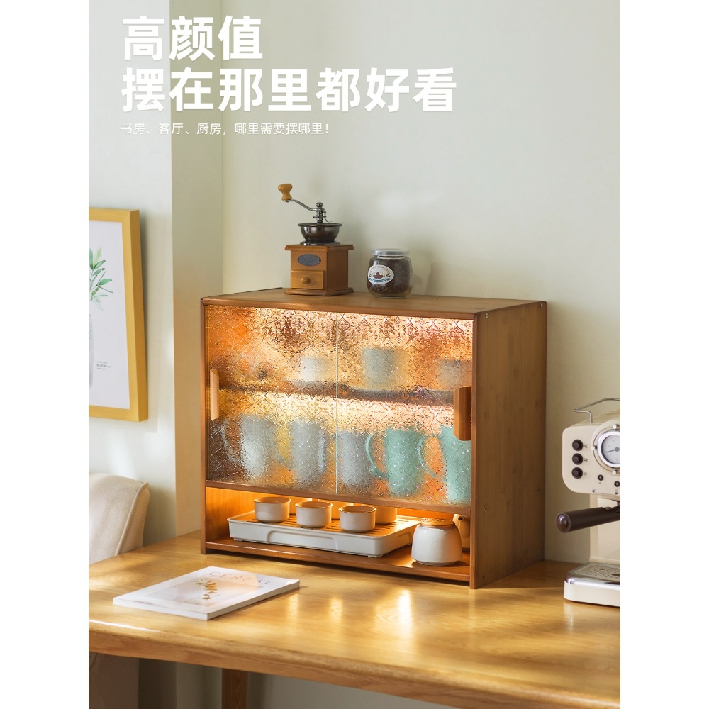 미니찬장 보관함 접시장 엔틱 미니그릇장 원목 찬장 주방찬장 미니 - 상세 이미지 4
