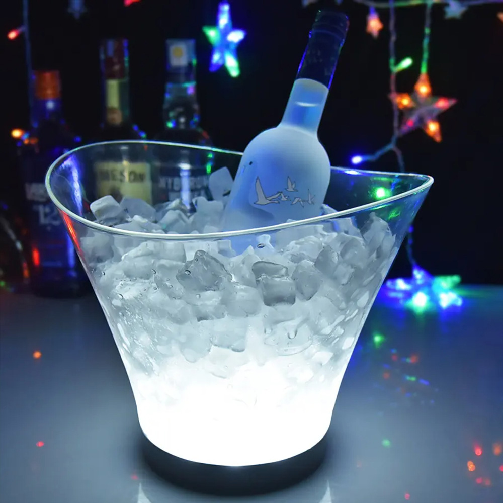 LED 와인 칠러 샴페인 쿨러 칠링 바스켓 아이스 버킷 6L - 상세 이미지 2