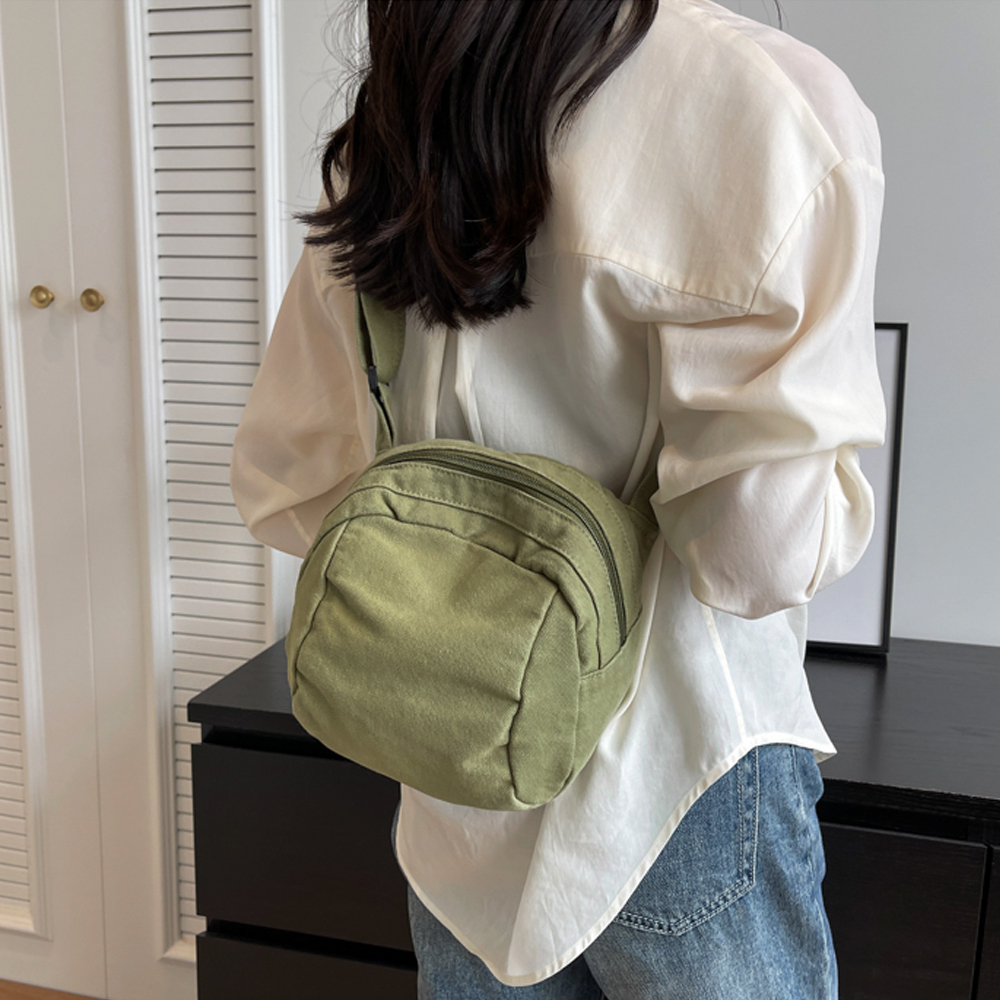 여성 캔버스 미니백 가벼운 여행용 크로스백 여행 핸드폰 슬링백 가방