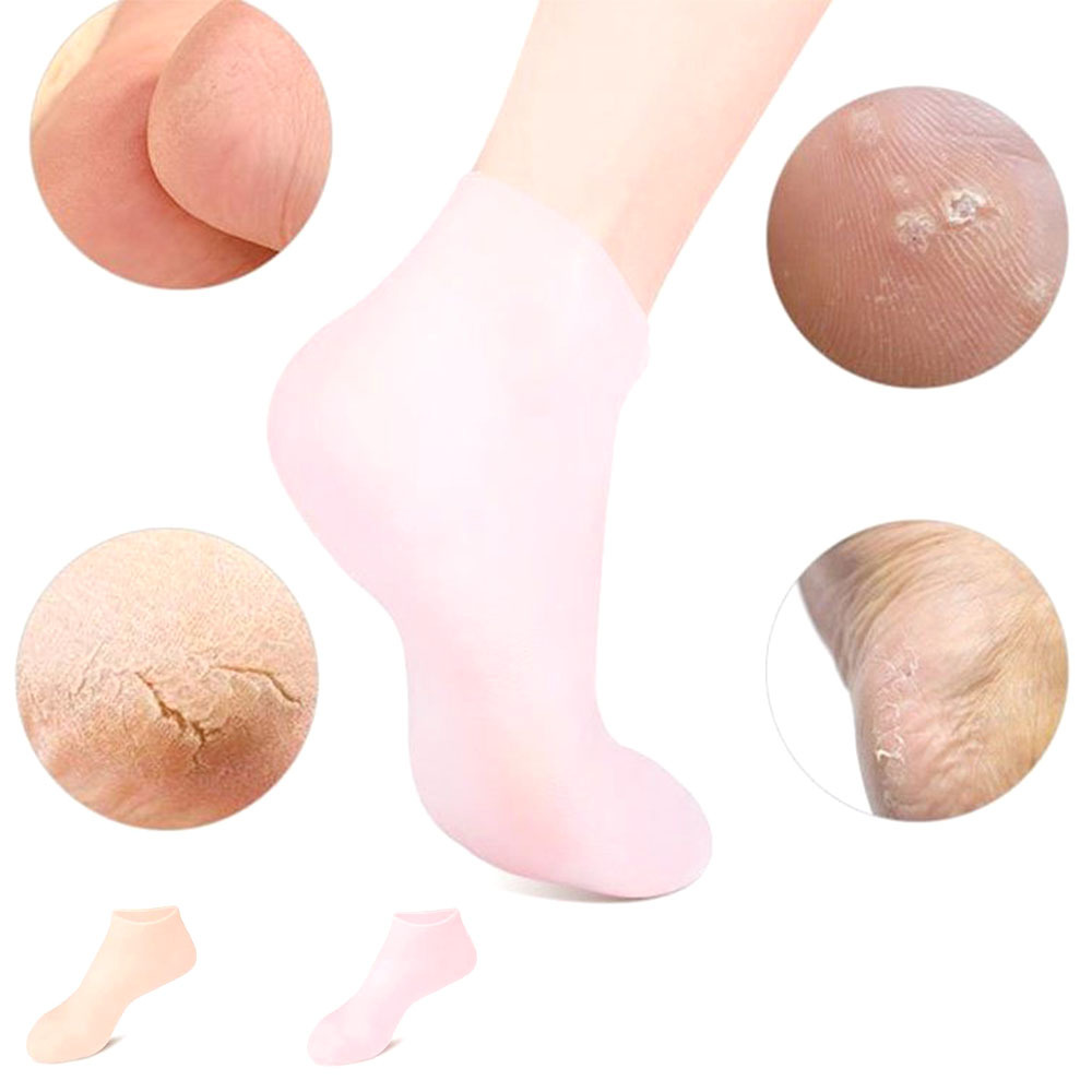 실리콘 보습 풋케어 간편 발뒷꿈치 보습 굳은살 각질관리 양말 - 상품 이미지